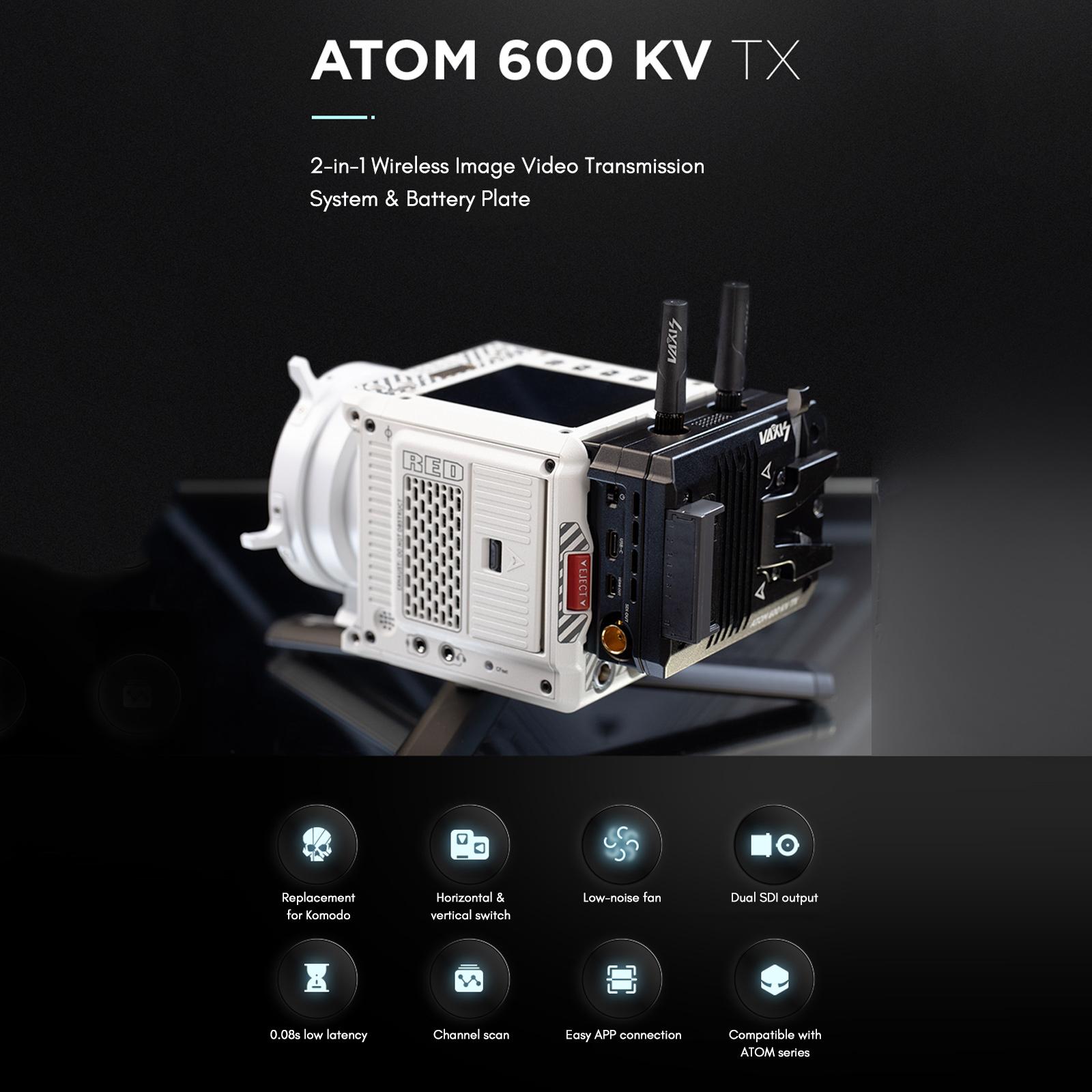 VAXIS ATOM KV 1080P HDMI Беспроводная система передачи изображения и видео Передатчик Приемник SDI/HDMI чёрный