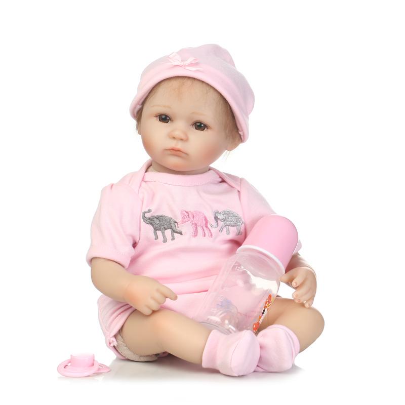 Pinky Reborn 16 дюймов 42 см кукла Reborn Baby Doll выглядит как настоящая кукла Bebe Girl Dolls Дети подарок на день рождения Рождество 16Inch