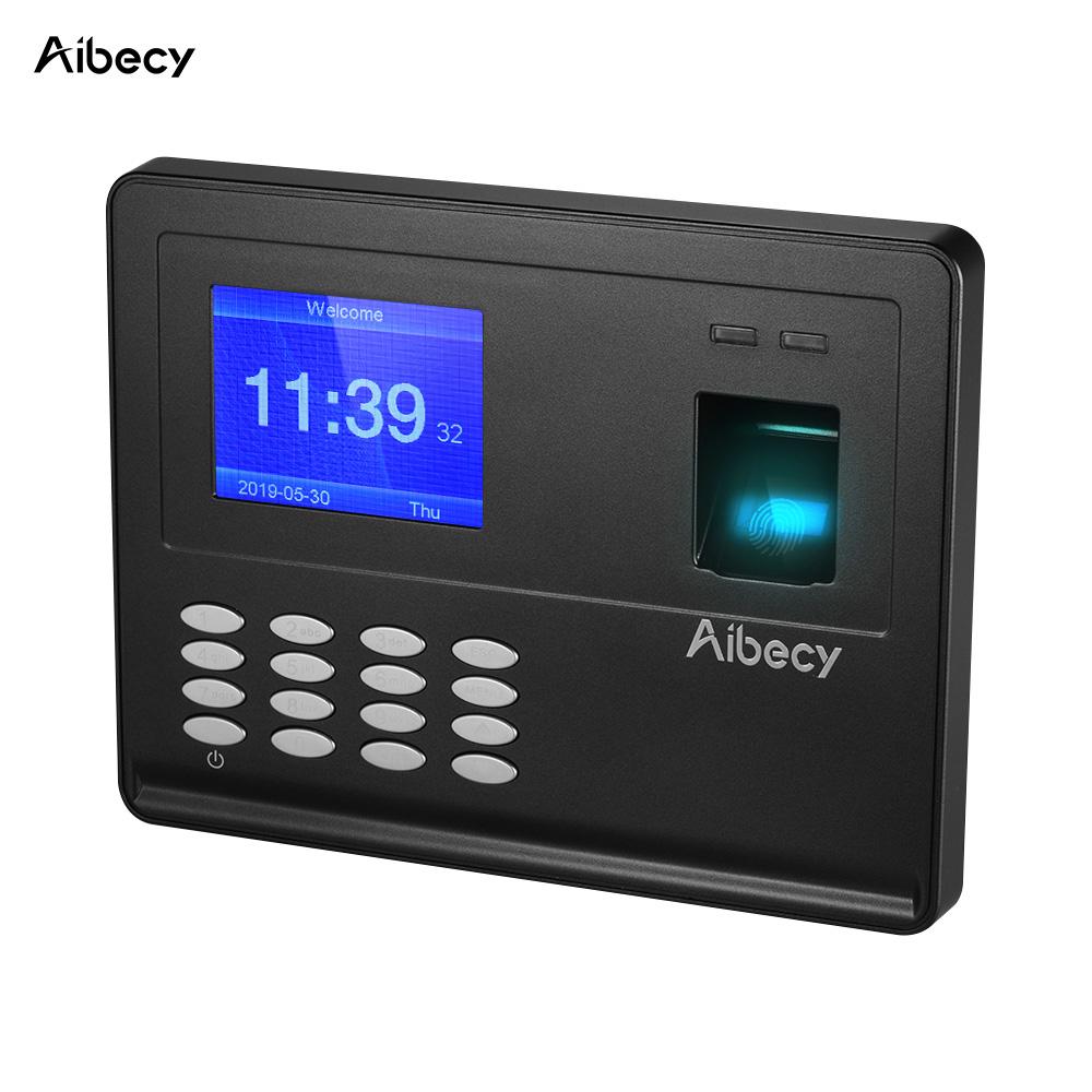 Aibecy 2,8-дюймовый прибор учета рабочего времени с паролем и отпечатком пальца со встроенной батареей US Plug & With Battery
