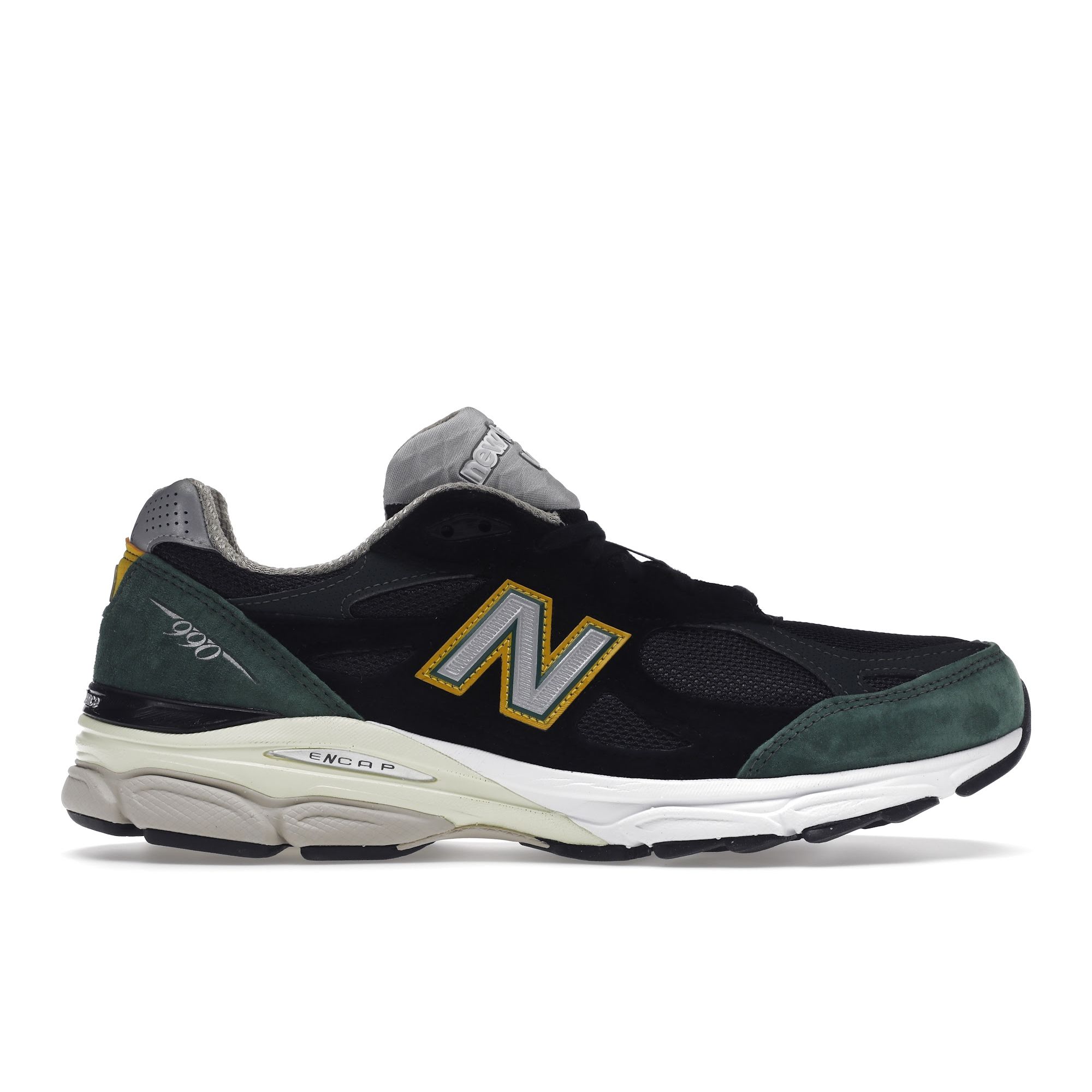 New Balance 990v3 Made In USA Черные зеленые мужские кроссовки M990CP3 42.5