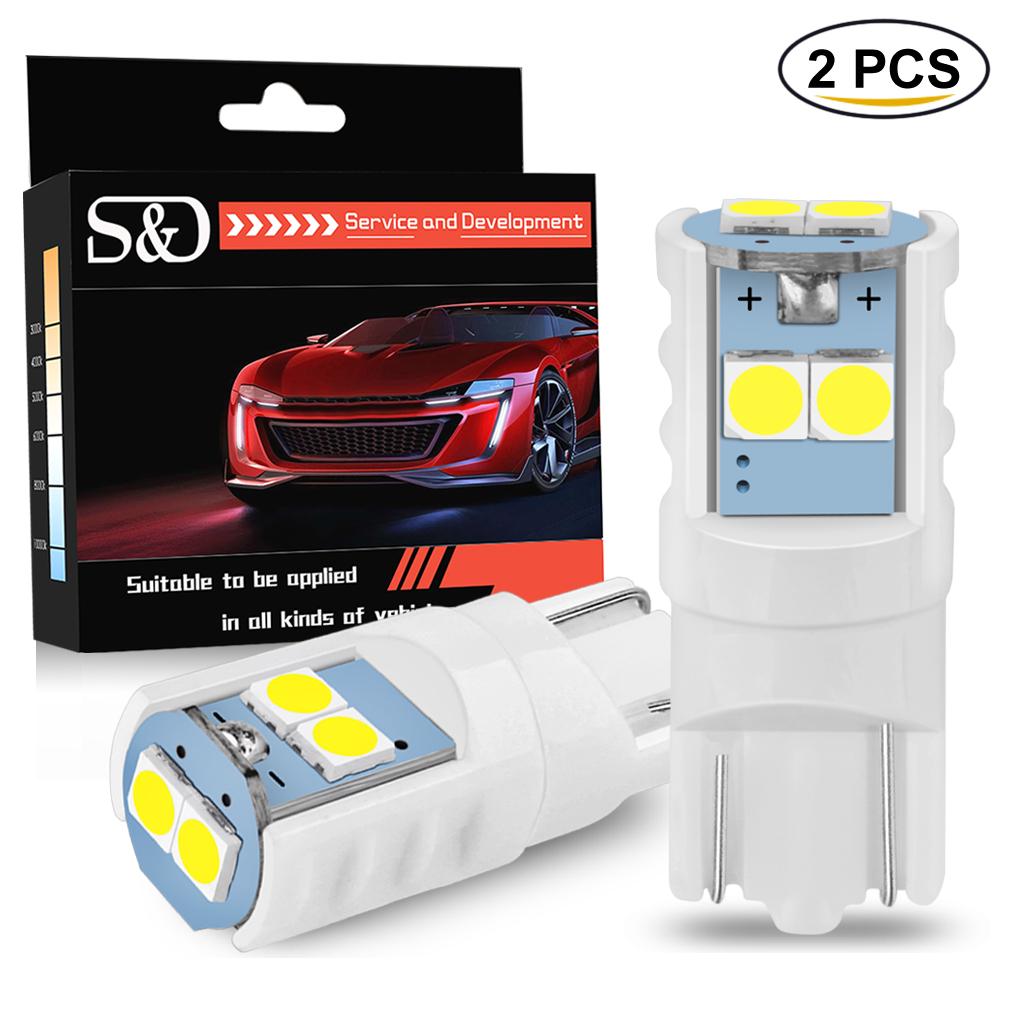 2 шт. керамика T10 Led Canbus W5W 168 194 светодиодная лампа 3030 SMD автомобильная купольная лампа для чтения номерного знака свет 6000K белый 12 В белый