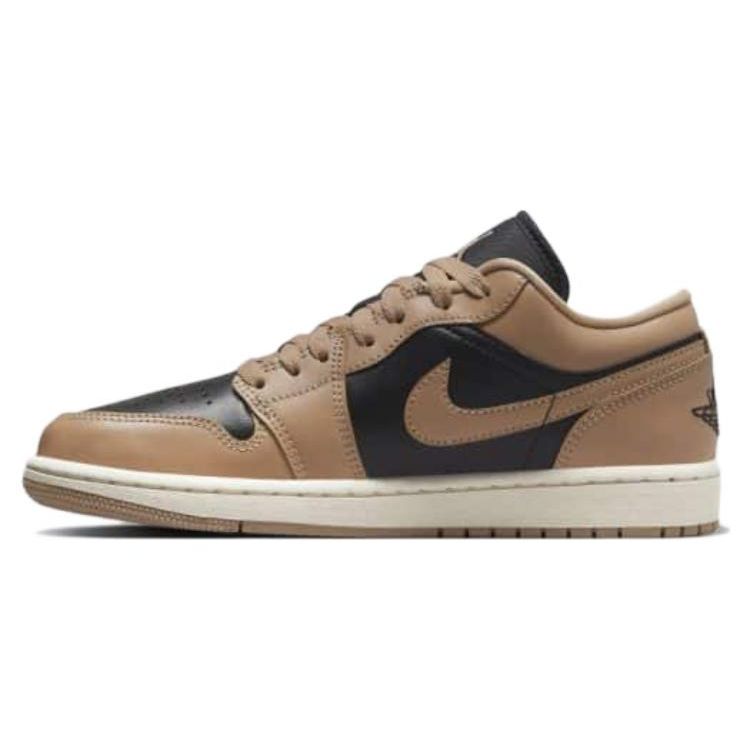 Женские кроссовки Air Jordan 1 Low Desert Коричневые с черным парусом DC0774-201 35.5