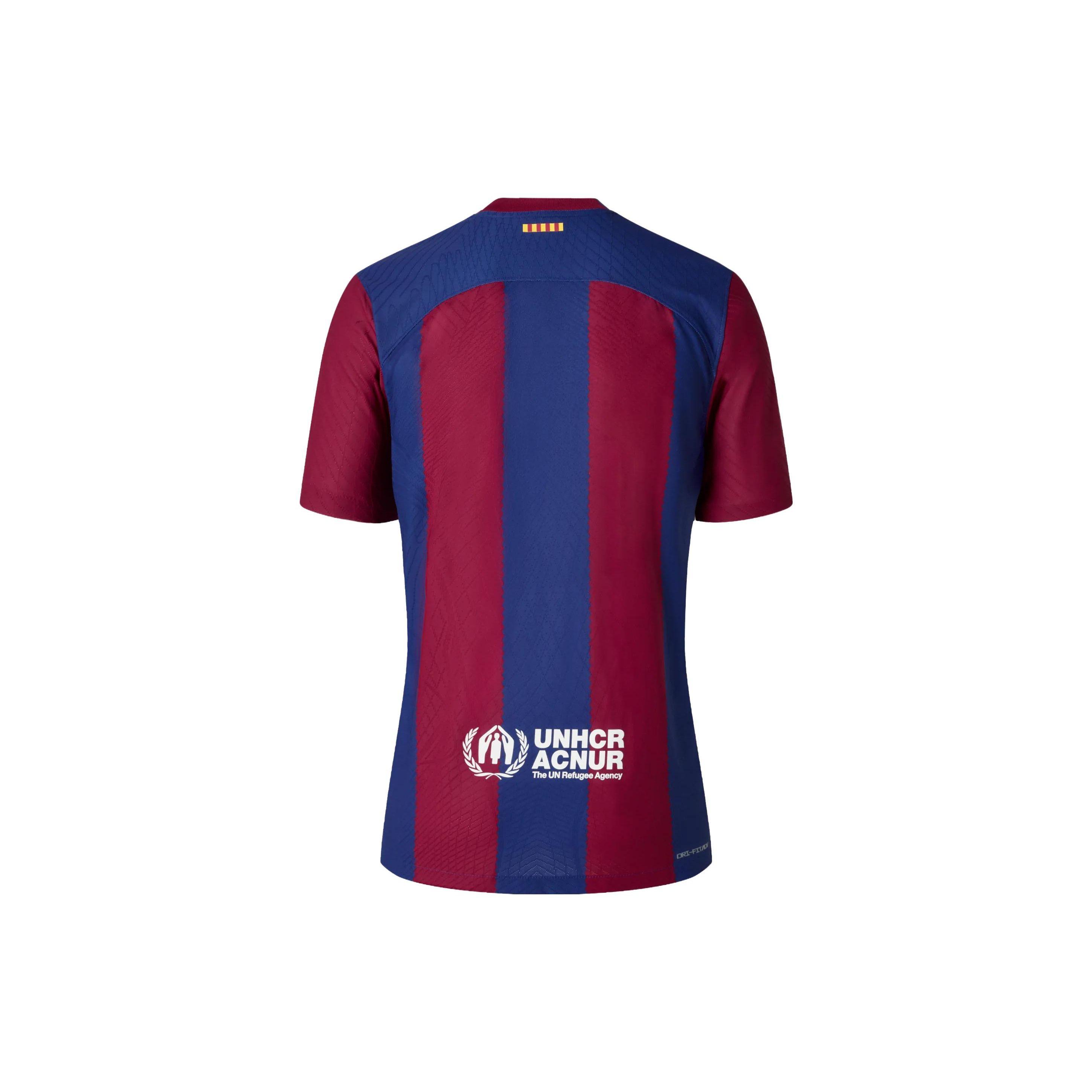 Мужские футболки Nike Barcelona 23/24 Season Home Player Edition с логотипом в полоску и цветными блоками, с коротким рукавом, синие, DX2615-456 XXL