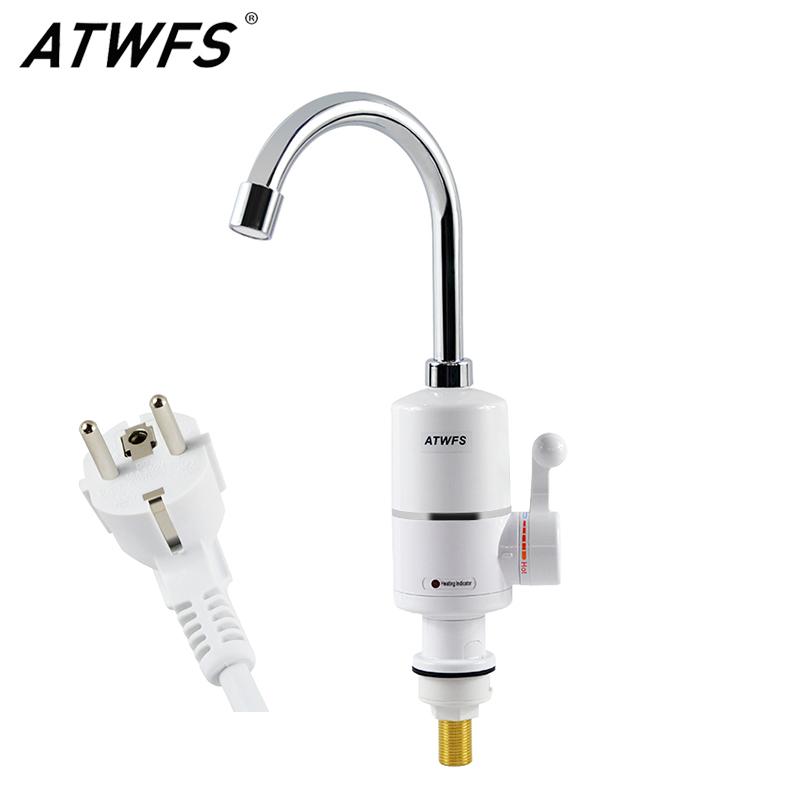 ATWFS кухонный кран, мгновенный водонагреватель, мгновенный безрезервуарный водонагреватель 3000 Вт белый