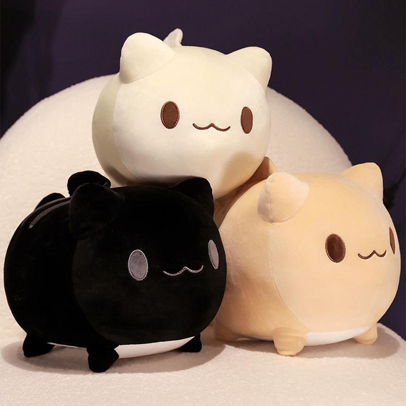 Милая пухлая кошка, подушка, плюшевая игрушка, кукла, котенок, кукла 25*20cm（0.15kg） коричневый