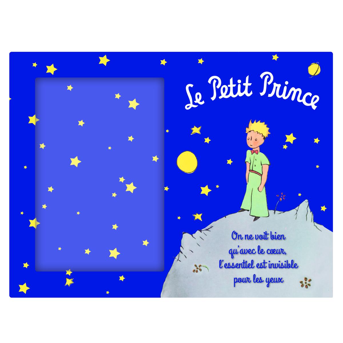 Le Petit Prince [Q3384] - Стеклянная рама  Le Petit Prince  синяя - 25x22 см (фото 10x15 см) синий
