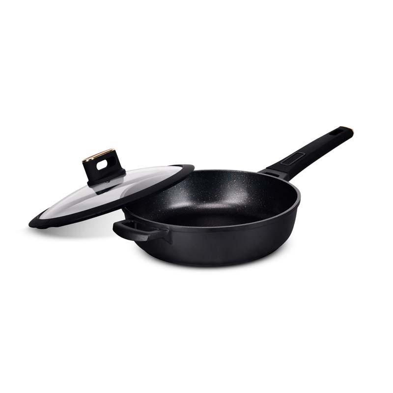 Сковороды  Joom Сотейник 24см литой алюминий с антипригарным покрытием Tfi Brass Kitchencook