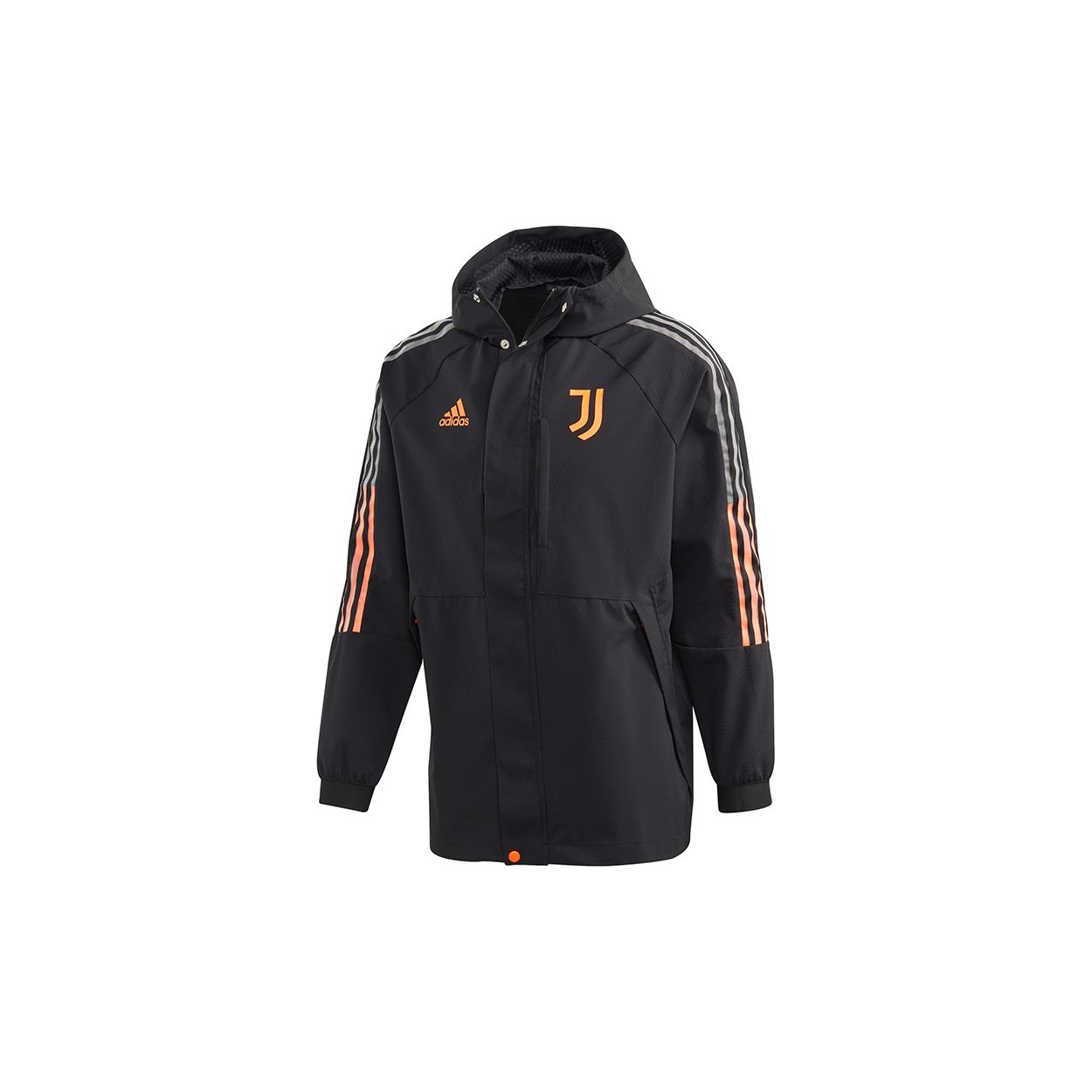 Ветровки Adidas Juventus Дорожная куртка с капюшоном Мужская верхняя одежда Черный FR4202 XS
