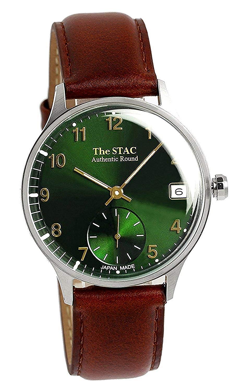 [The Stack] Наручные часы STAC Made in Japan Domestic, 36 мм, классические зеленые, мужские, женские, унисекс