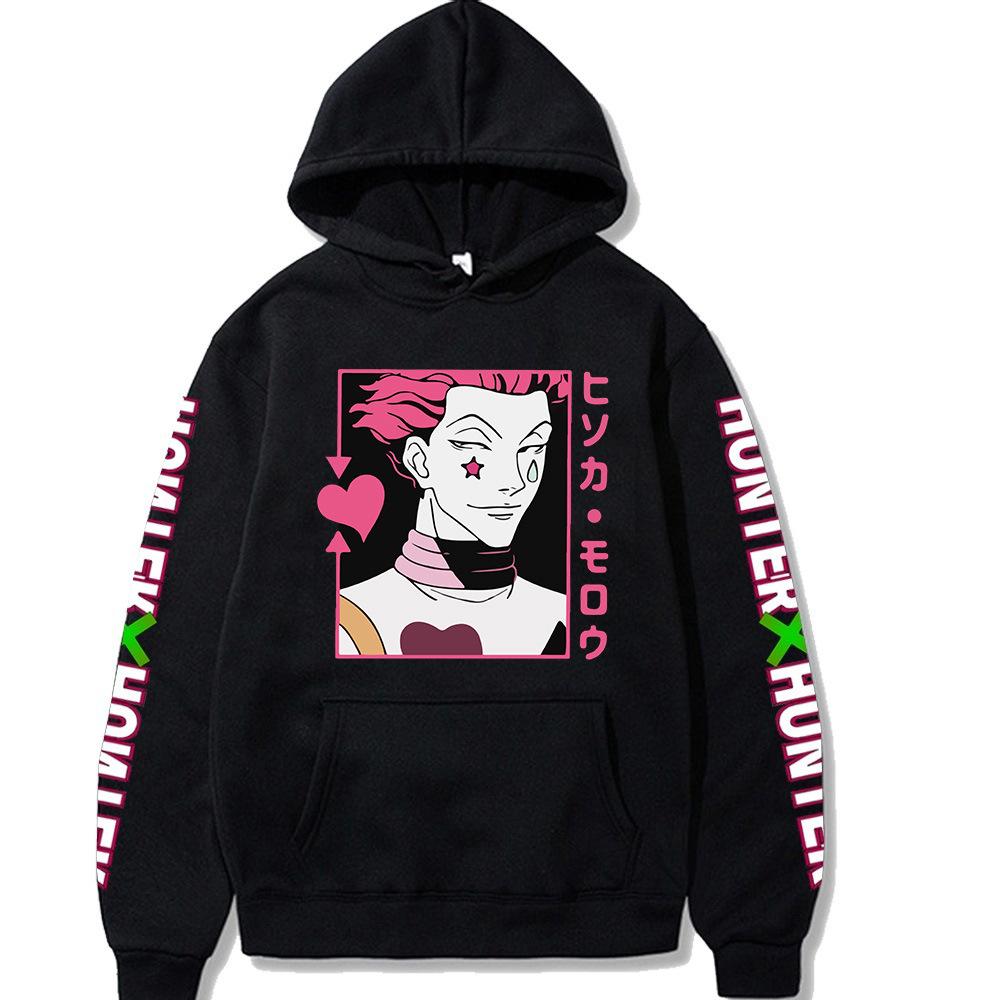 Модная женская толстовка с капюшоном из японского аниме Hunter X Hunter Hisoka с длинными рукавами и завязками, пуловер унисекс, топ XS розовый