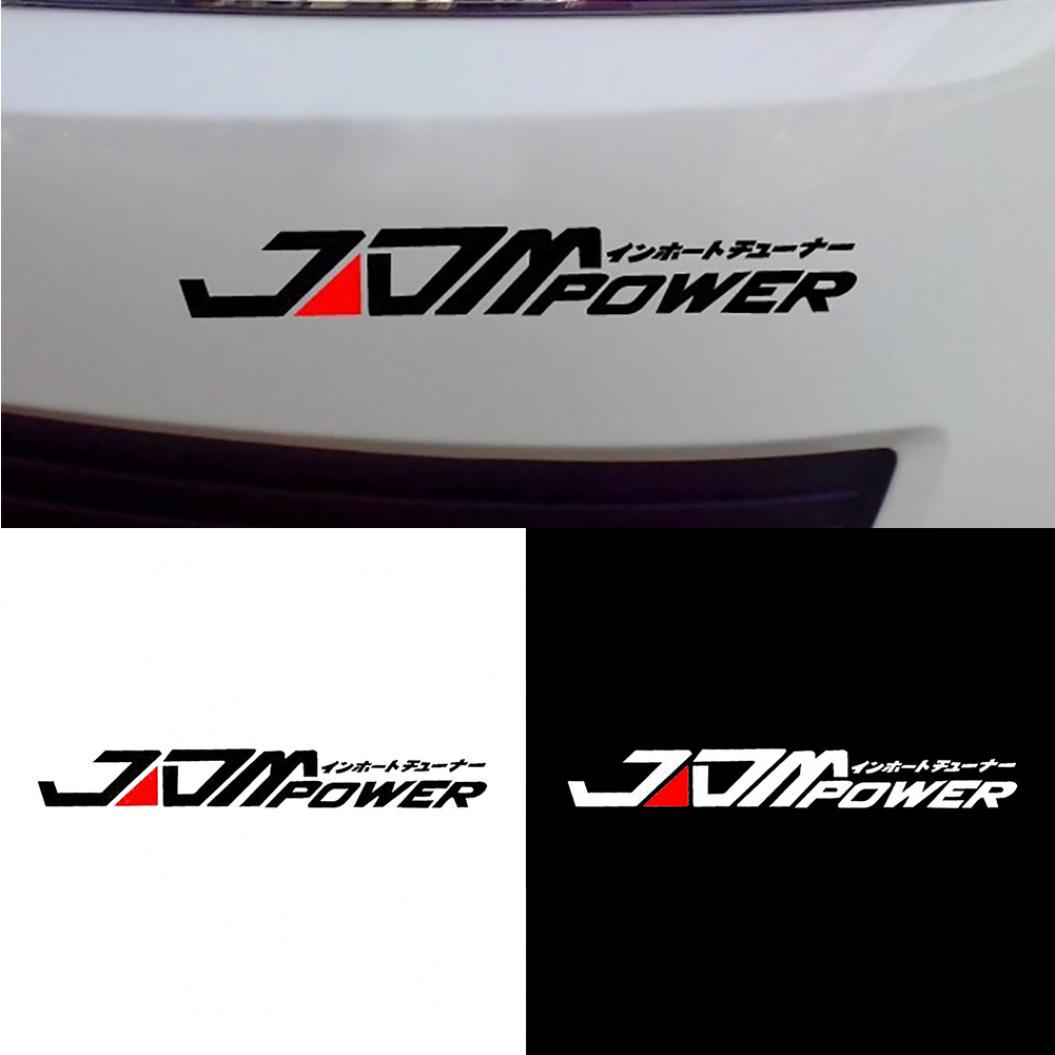 JDM POWER Автомобильная наклейка на окно, бампер, наклейка для Mitsubishi белый