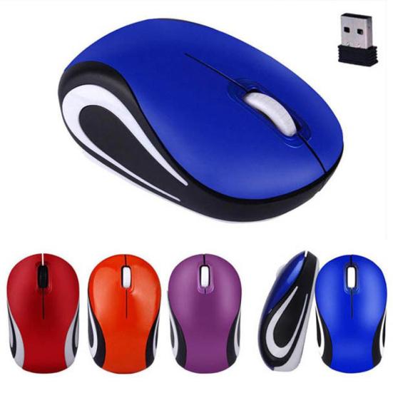 Портативный ПК-ноутбук 800/1200DPI USB 3 клавиши оптическая мини-беспроводная мышь 2,4G фиолетовый