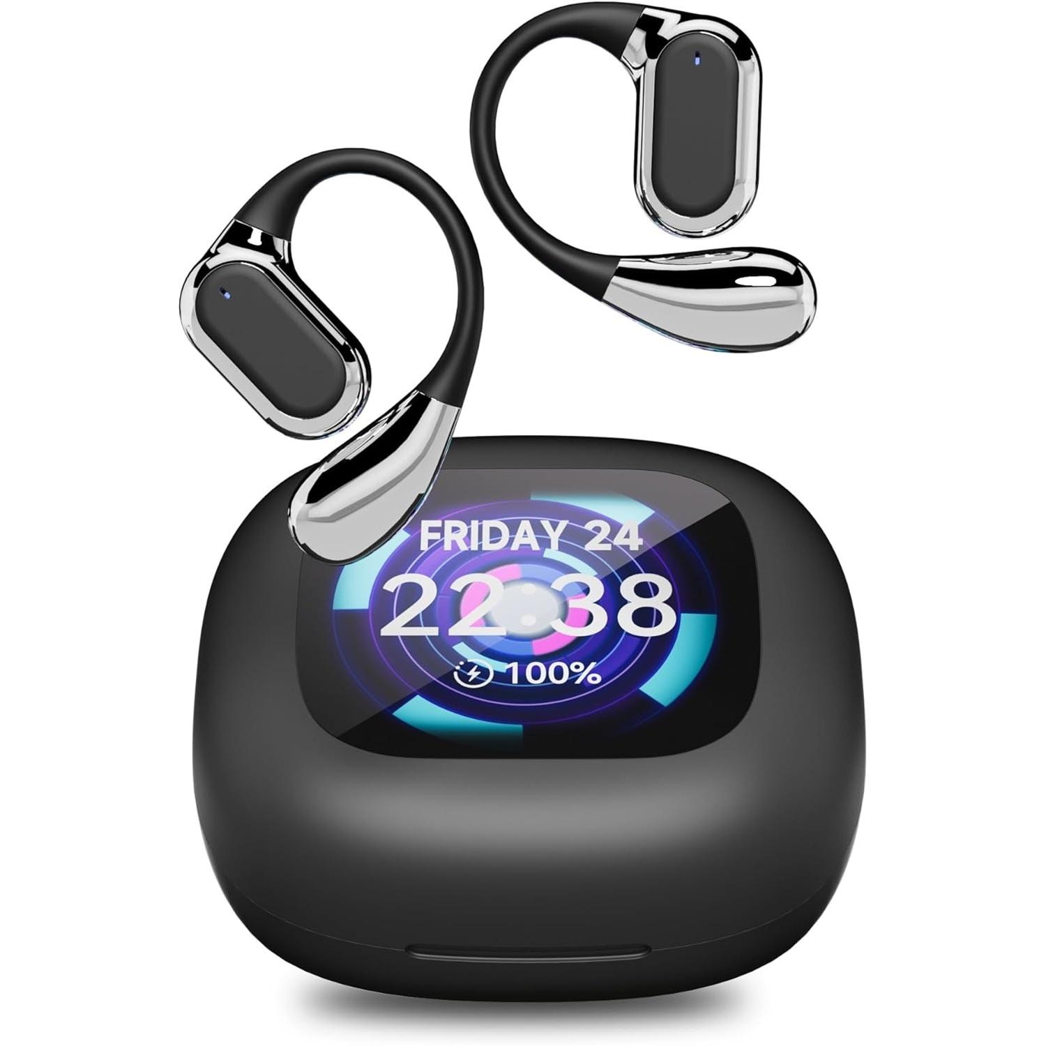 Переводчик с искусственным интеллектом Наушники Bluetooth 5.49 в режиме реального времени Наушники-переводчики 144 языка Акценты Сенсорный ЖК-экран Наушники для путешествий Бизнес Обучение белый