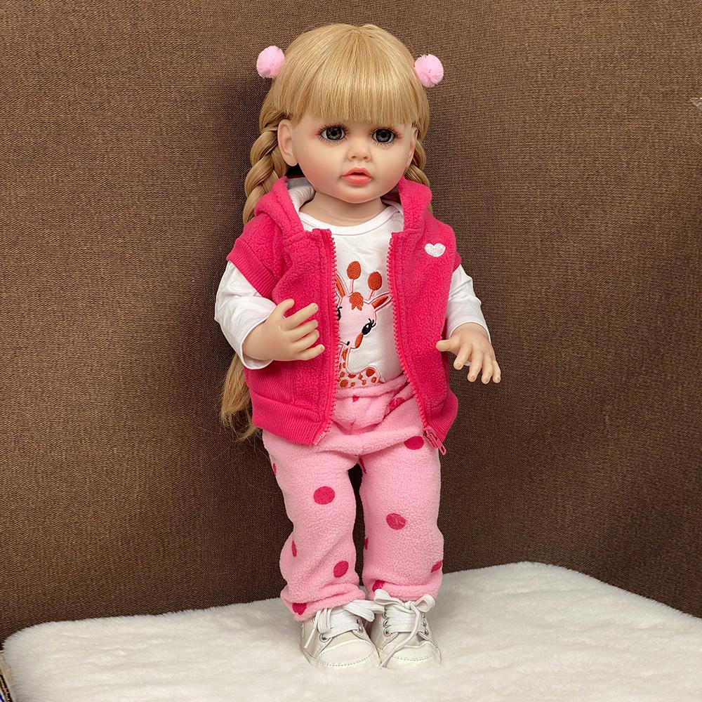 55 см 22 дюйма куклы реборн реалистичные полностью силиконовые детские Bebe виниловые куклы для новорожденных девочек принцесса игрушка для малышей в подарок 55cm