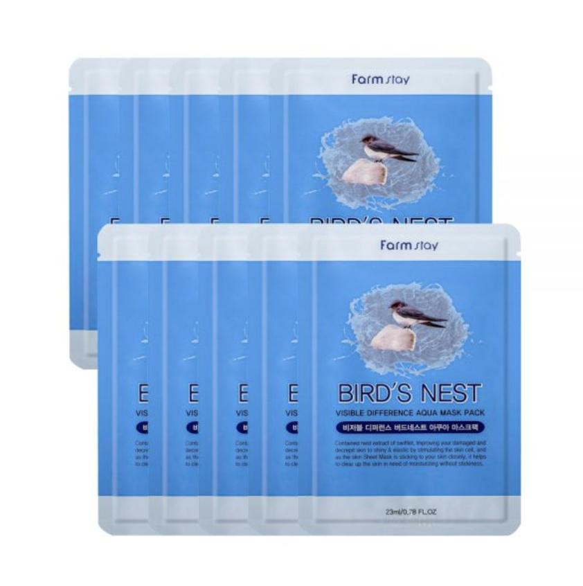 FARM STAY Visible Difference Mask Pack Birds Nest Aqua 23 мл (3 варианта) 10 sheets