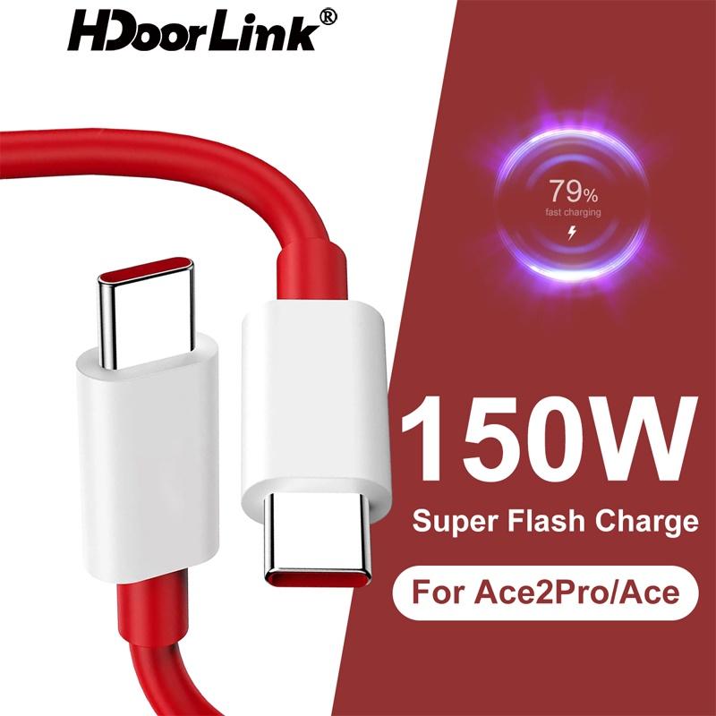 HdoorLink 150 Вт USB Type C Realme SUPERVOOC Кабель для быстрого зарядного устройства для Oneplus 10T 9 9R N10 ACE 2 CT NEO3 100 Вт 65 Вт SuperDart 1 м 2 м USBC-кабель 1m красный