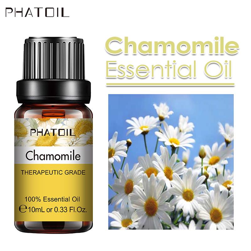 PHATOIL 5 мл/10 мл/15 мл/30 мл/100 мл Эфирное масло ромашки Ароматерапия для купания Улучшение сна Воздух Свежий диффузор Здоровое успокоение Chamomile-5ml + Dropper
