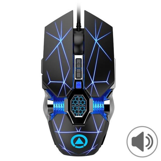  Модный компьютерный аксессуар, проводная эргономичная игровая мышь 3200 для DPI, механическая светодиодная подсветка, компьютерный ноутбук Mute Version белый