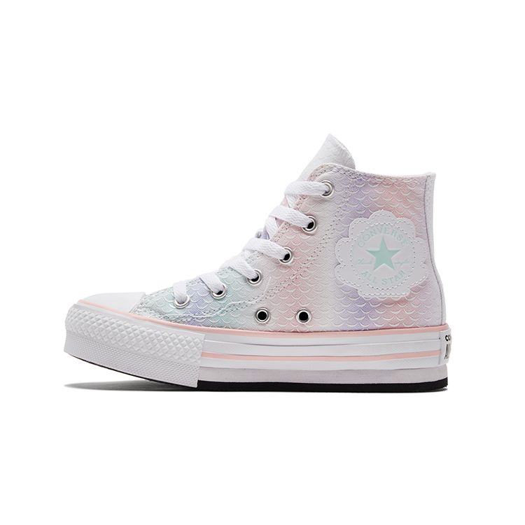 Детские кроссовки Converse Chuck Taylor All Star Lift Platform High PS Mermaid Scale White Storm-Pink Light-Dew 372752C 35