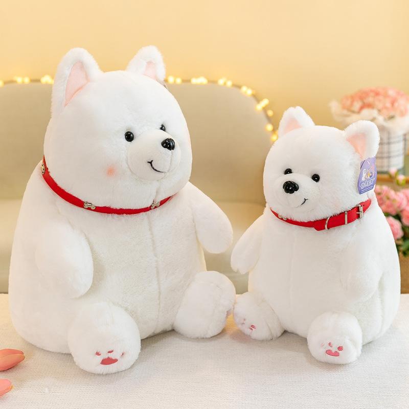 Маленькая белая собачка Кукла Плюшевая игрушка Кукла Yeye Dog 23cm