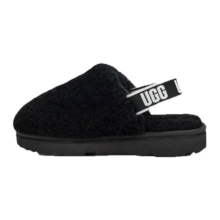 Шлепанцы UGG Fluff Yeah Повседневные Комфортные Сандалии Детские Сандалии Черные 1123633K-BLK 38