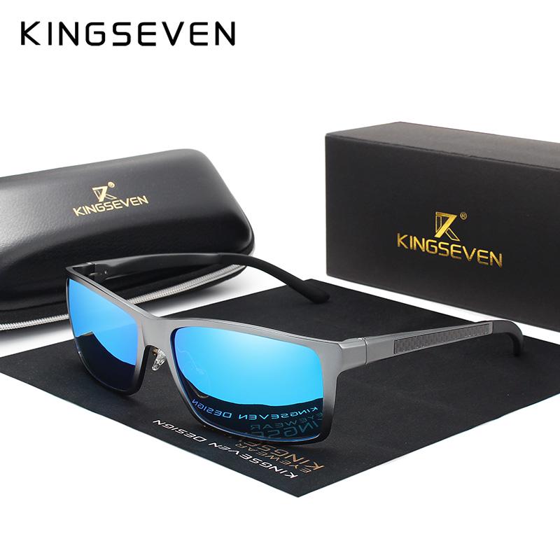 KINGSEVEN Алюминиево-магниевые солнцезащитные очки мужские поляризационные квадратные солнцезащитные очки для вождения мужские очки M