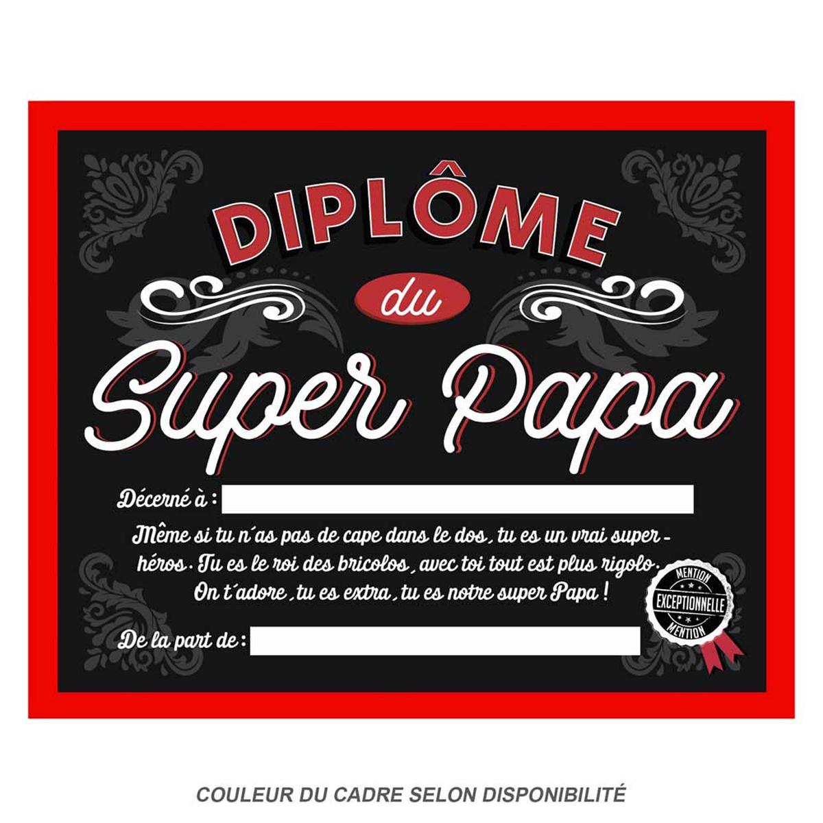 Les Trésors De Lily [Q9600] - Рама  Diplôme du Super Papa  черно-красная - 25x20x1. 5 см чёрный