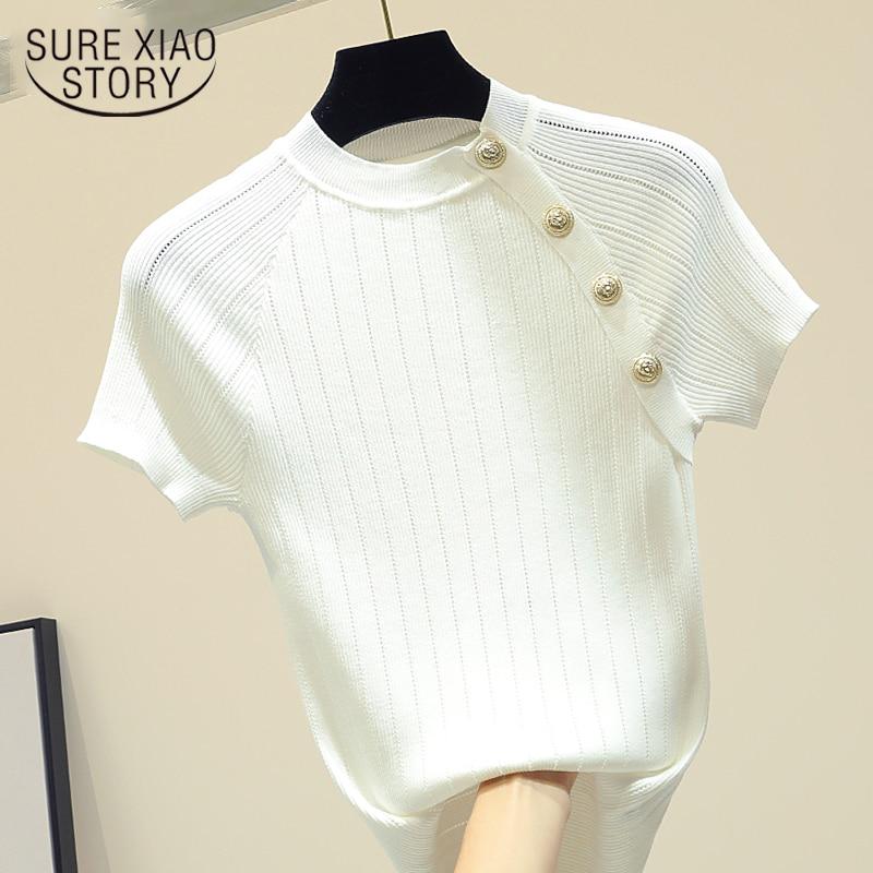 SURE XIAO STORY Летние стильные женские топы Blusas Mujer 2020 Тонкие простые белые женские рубашки OneSize чёрный