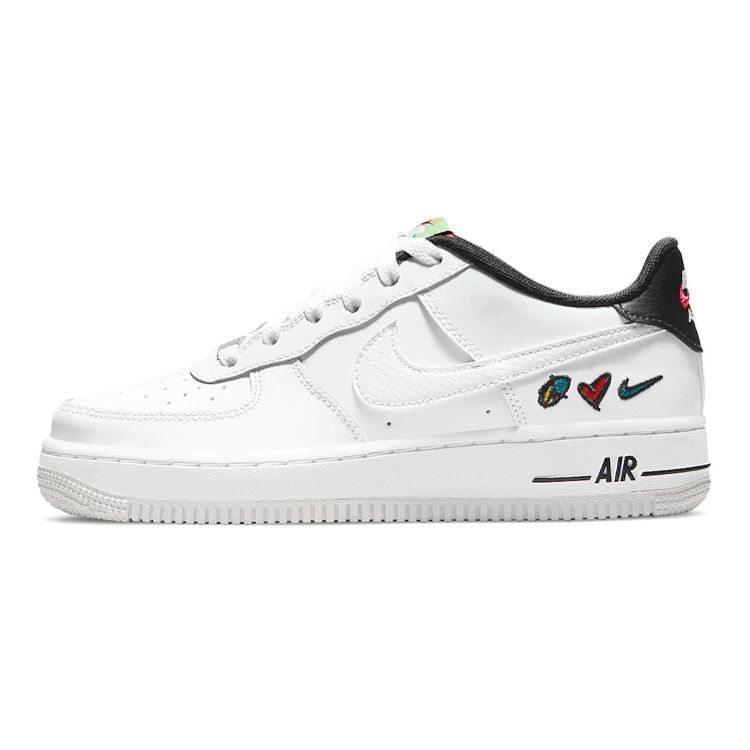 Детские кроссовки Air Force 1 07 LV8 3 GS Peace Love Nike Белый Университет-Красный Университет-Золото DM8154-100 35.5