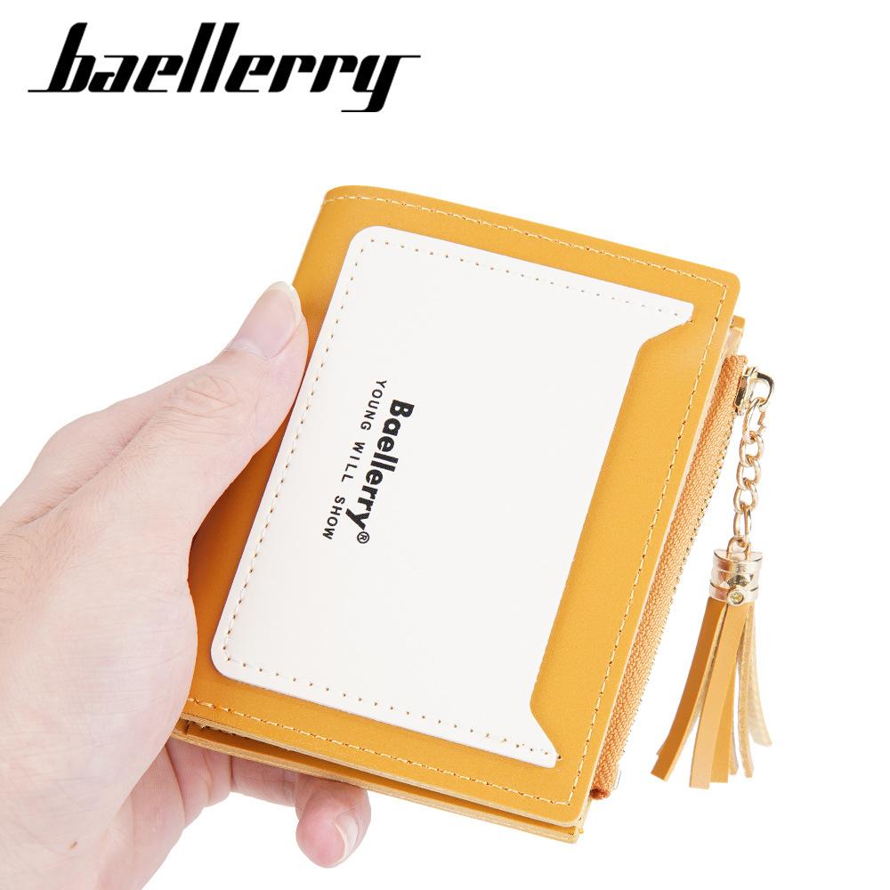 Baellerry женский короткий кошелек с кисточками, кошельки на молнии с несколькими картами, модные сумки для карт, женский мини-кошелек для монет 11.5*9.5*2cm розовый