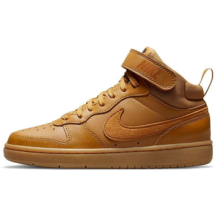 Мужские кроссовки Nike Court Borough Mid 2 GS Wheat Brown Black Gum-Light-Brown CD7782-701 40