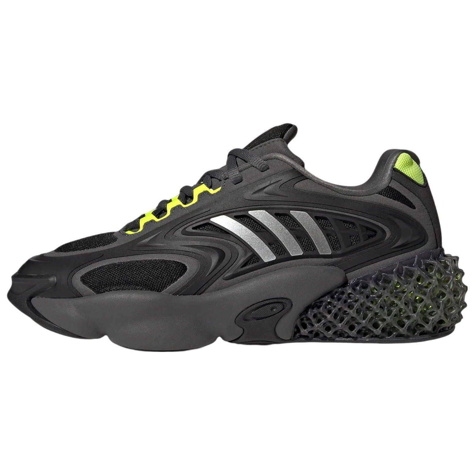 Кроссовки унисекс adidas 4D Krazed Black Solar Yellow Core-Black Silver-Metallic GX9595 46⅔