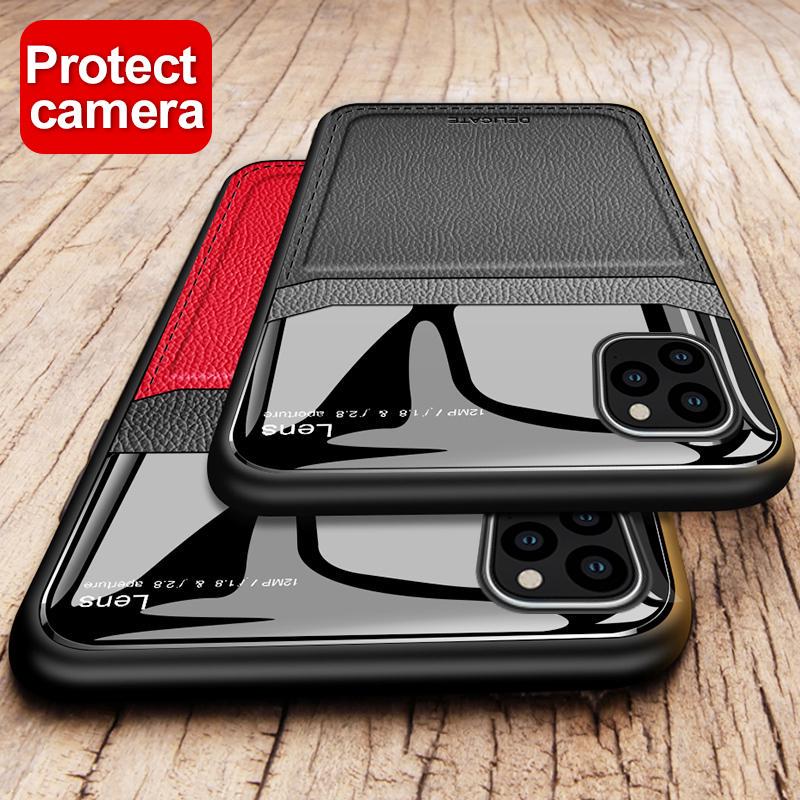 Кожаный бампер Зеркальный чехол для защиты глаз для Samsung iPhone Huawei Xiaomi Rdemi Samsung Galaxy M30S чёрный