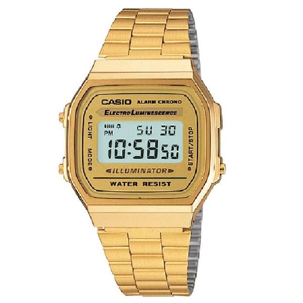Casio Genuine A-168WG-9W Винтажные электронные наручные часы для мужчин и женщин модный металлический костюм