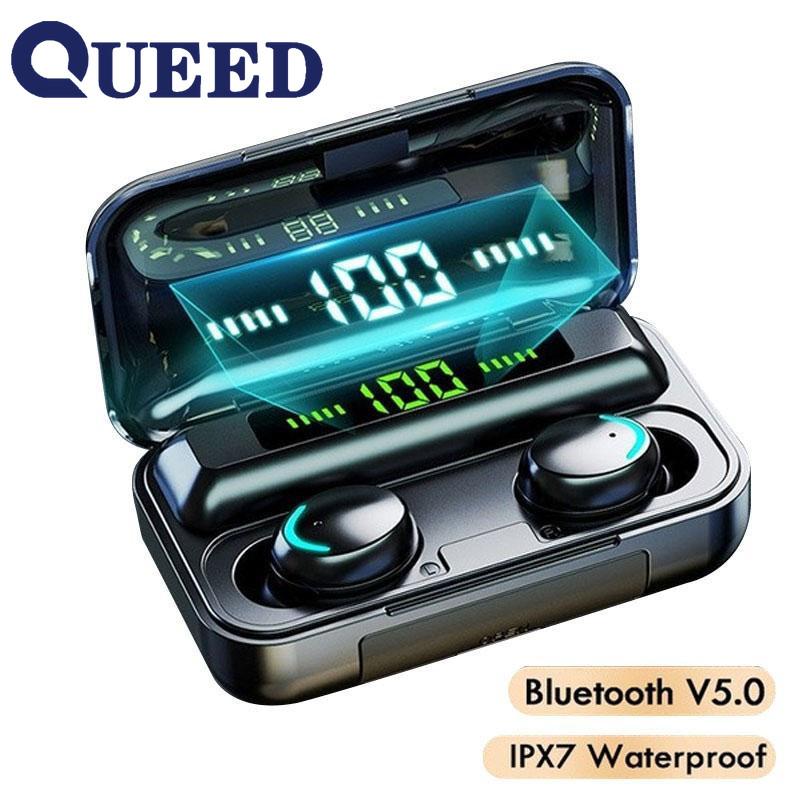Беспроводные наушники QUEED 9D HIFI Bluetooth 5.0 CVC8.0 с зарядкой и шумоподавлением белый