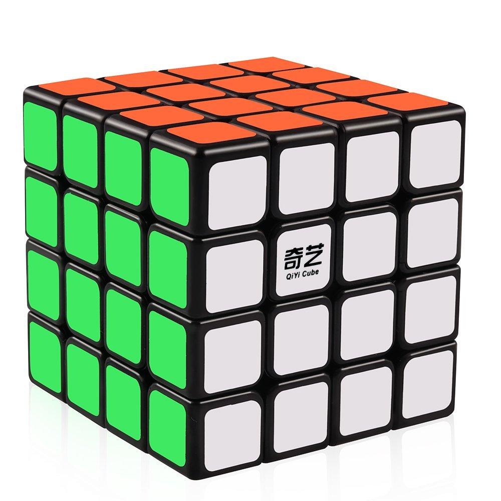 Пазлы и головоломки Qiyi 4x4x4 Magic Cube Профессиональный скоростной куб Квадратный куб Куб-головоломка с наклейками Дети Логические Cubo Magico Toys