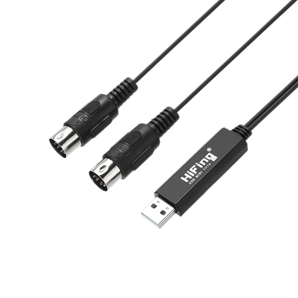Кабели для компьютера  Joom USB IN-OUT MIDI-кабель Интерфейс «Один в один» 5-контактный линейный преобразователь Шнур адаптера для музыкальной клавиатуры с ПК