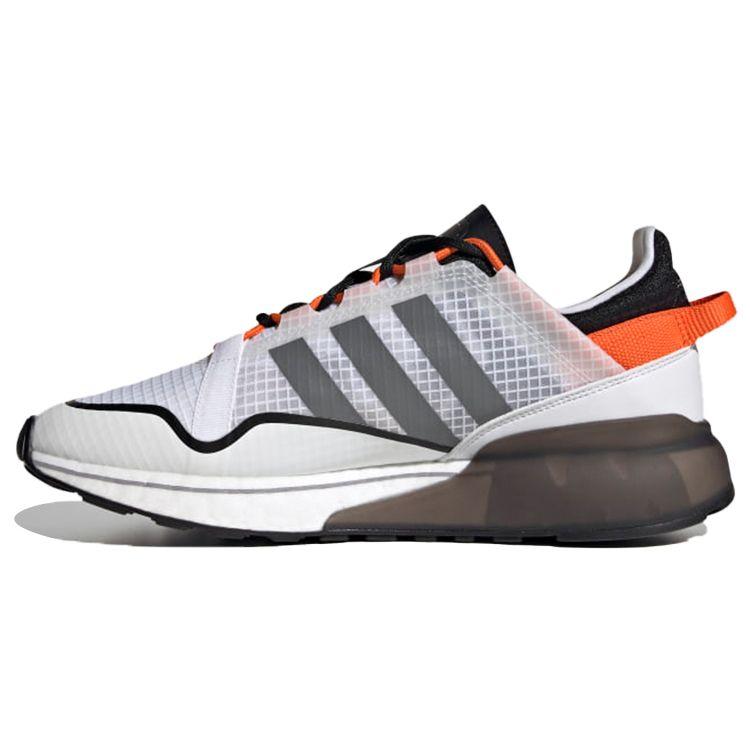 Кроссовки унисекс adidas ZX 2K Boost Pure White Grey Orange Cloud-White Grey-Three H06568 37⅓