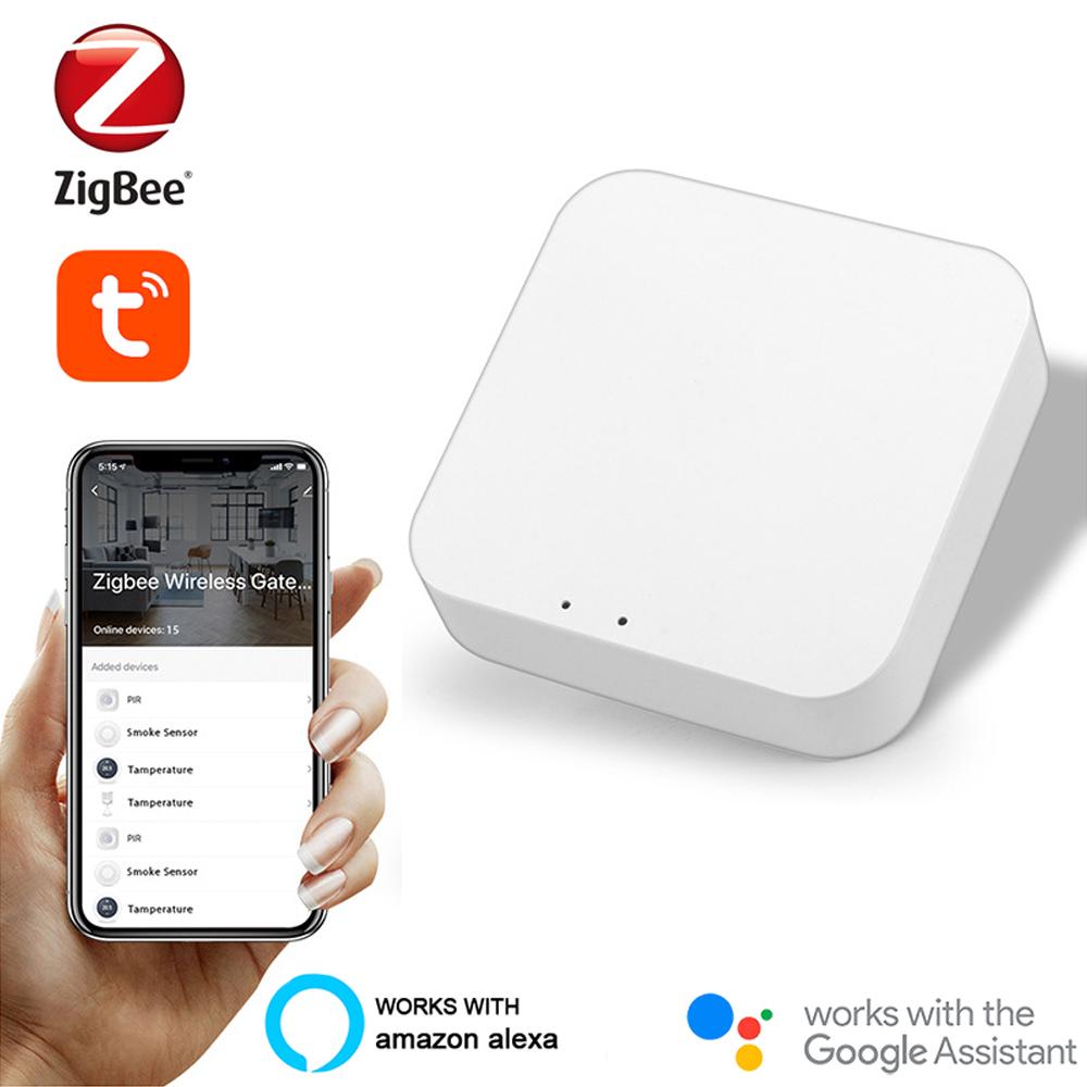 Tuya ZigBee3.0 Беспроводной интеллектуальный домашний шлюз Интеллектуальное многофункциональное оборудование для домашней жизни, совместимое с Alexa Google Home Alexa Google Home белый