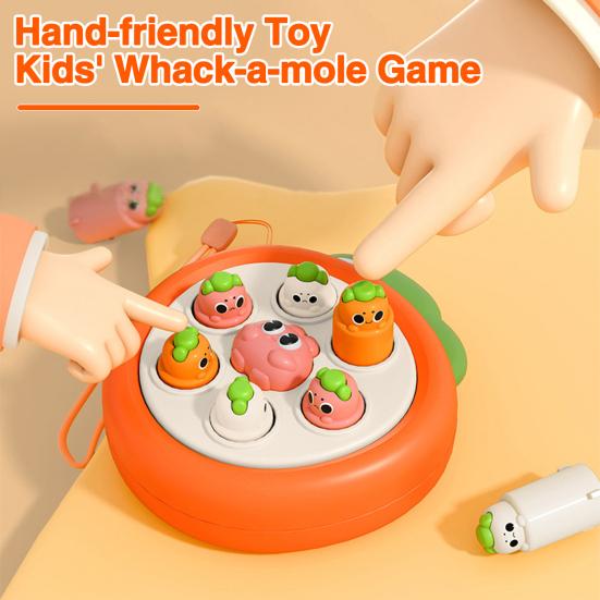 Интерактивная портативная игрушка-редис Whack-a-Mole, забавная, безопасная конструкция, мини-игра-головоломка для малышей и детей фиолетовый