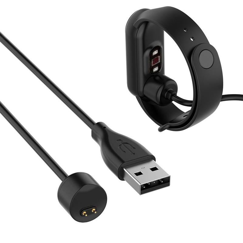Зарядка для смарт-часов и смарт-браслетов  Joom USB-кабель для зарядного устройства Smart для браслета Xiaomi Mi Band 5 6 Smartband USB-кабель для зарядного устройства USB-аксессуары для зарядки for Mi Band 5 чёрный