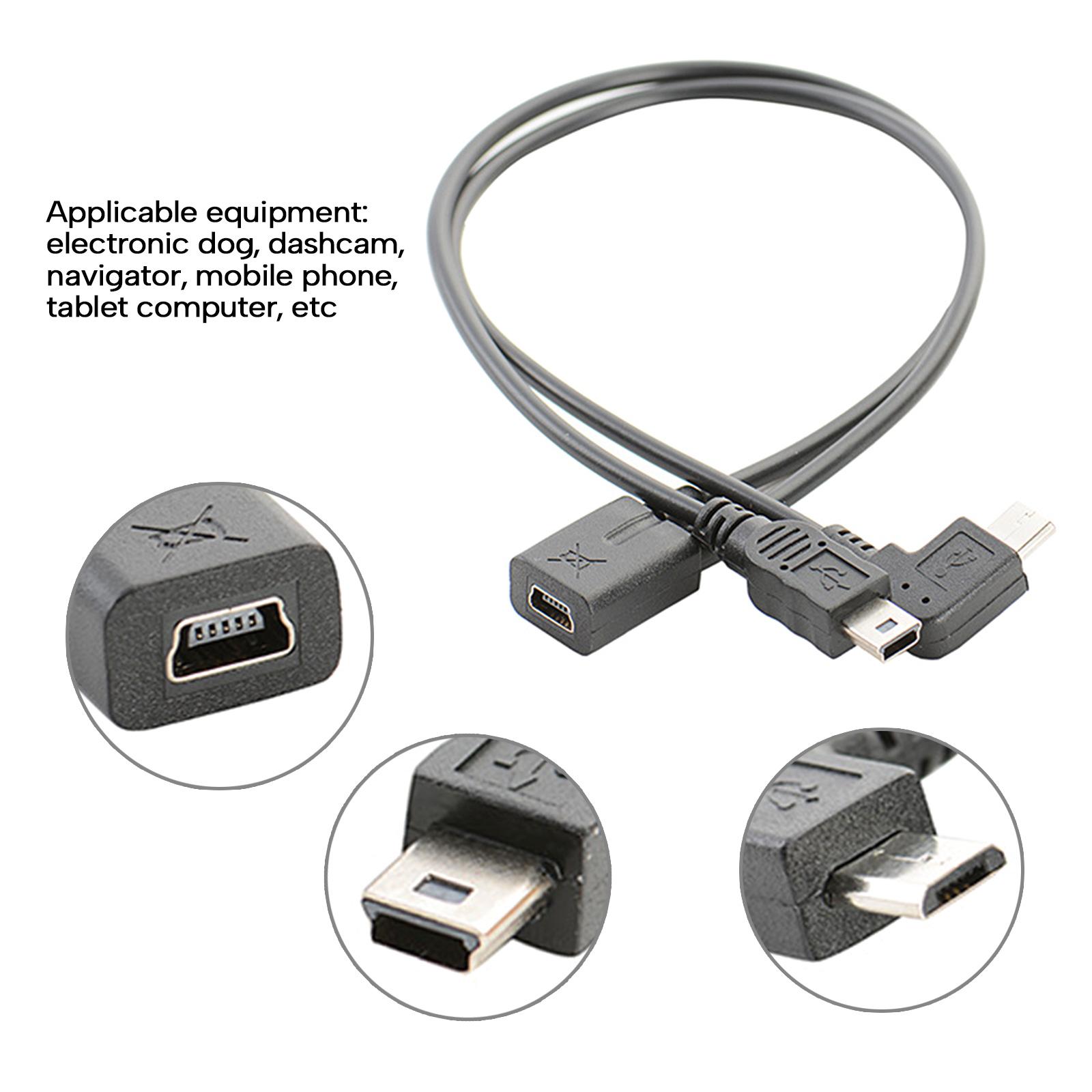 USB-разветвитель-удлинитель, кабель-удлинитель, 5-контактный разъем «мама» на 5-контактный прямоугольный штекер + микро-разветвитель, зарядный шнур