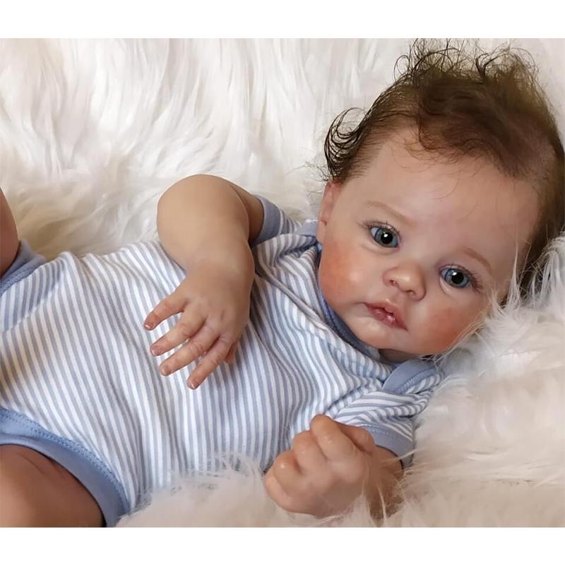 49 см Reborn Baby Meadow, реалистичная мягкая на ощупь 3D-кожа, ручная роспись, несколько слоев с краской Genesis, высококачественная художественная кукла Cloth Body