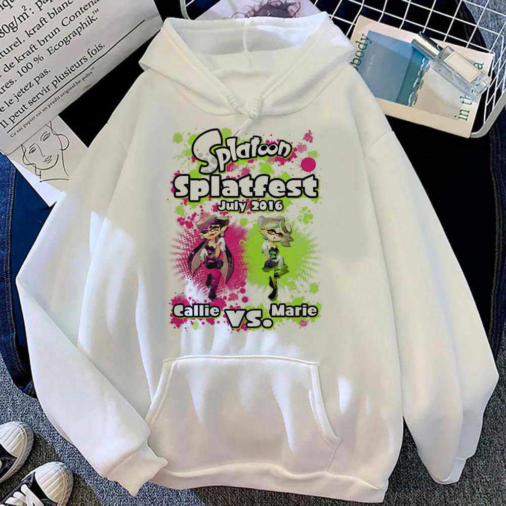 Splatoon толстовки женские унисекс с графическим зимним harajuku y2k эстетический спортивный костюм женская уличная рубашка с капюшоном 2XL