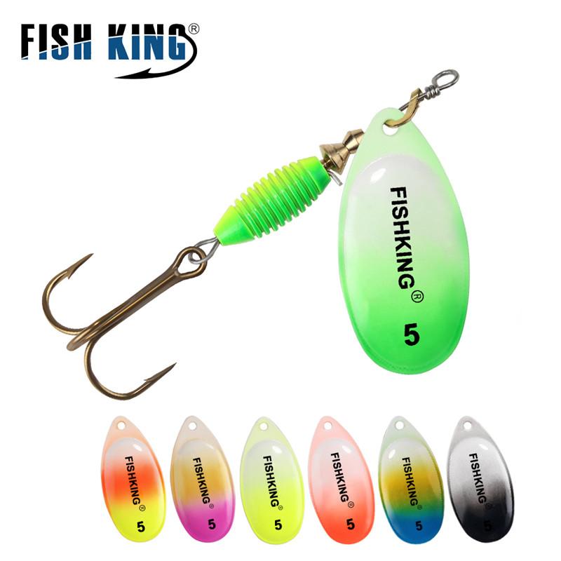 Рыболовная приманка FISHKING, спиннер-приманка, 4 г, 4,8 г, 7 г, 10 г, 14 г, ложковые приманки с тройными крючками Peche Jig Anzuelos isca Pesca 1-4.0g зелёный