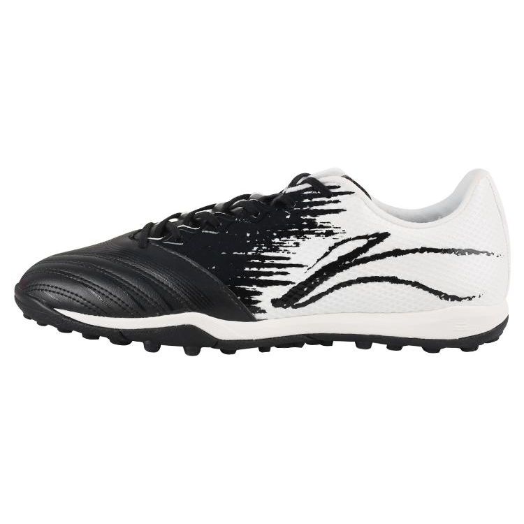 Li-Ning Искусственный газон AG (Резиновые короткие шипы) Нескользящие прочные футбольные бутсы мужские футбольные бутсы белые черные YSTT011-1 40⅓