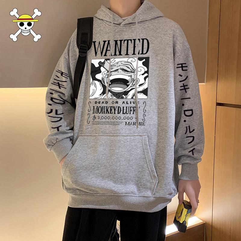 Новейшие цельные толстовки с капюшоном в стиле аниме Gear 5 Luffy Sun God, пуловер с капюшоном, популярные толстовки с принтом в стиле Харадзюку, повседневная одежда унисекс S чёрный