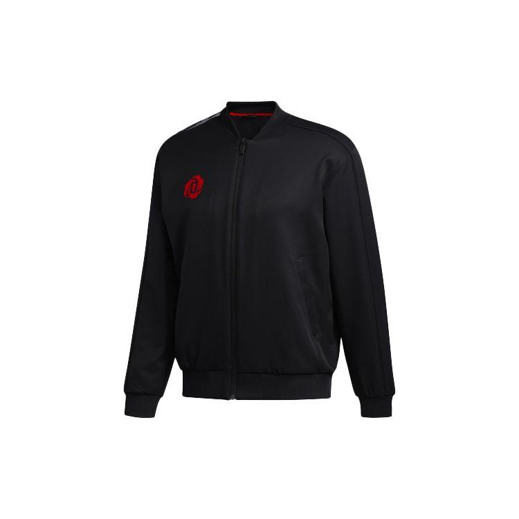 Adidas CNY Series Rose Jacket Back Print Slim Fit Баскетбольная спортивная куртка Мужская верхняя одежда Черный GH4993 S