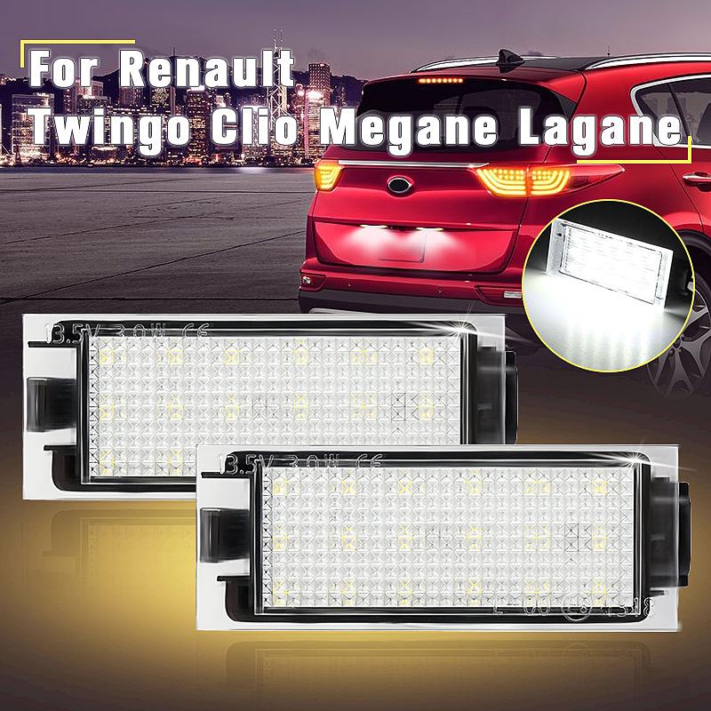 Автомобильный светодиодный светильник номерного знака для Renault Megane 2 Clio Laguna 2 Megane 3