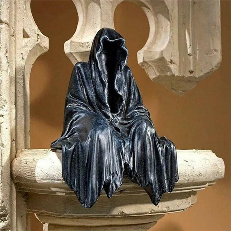   Joom 2023 Reaping Solace Reaper Сидящая Статуя Готические Настольные Скульптуры Из Смолы чёрный